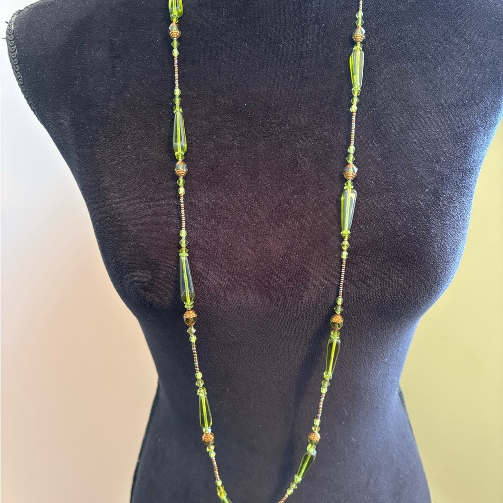 Vintage Art Deco Glass Beaded Necklace